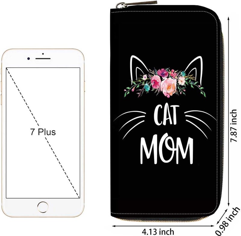 FQTBCEARI Hummingbird Flower Print Women Large Capacity Wallet PU Leather Zipper Clutch Purse for Smart Phone/Card/Coin/Cash - Image 2